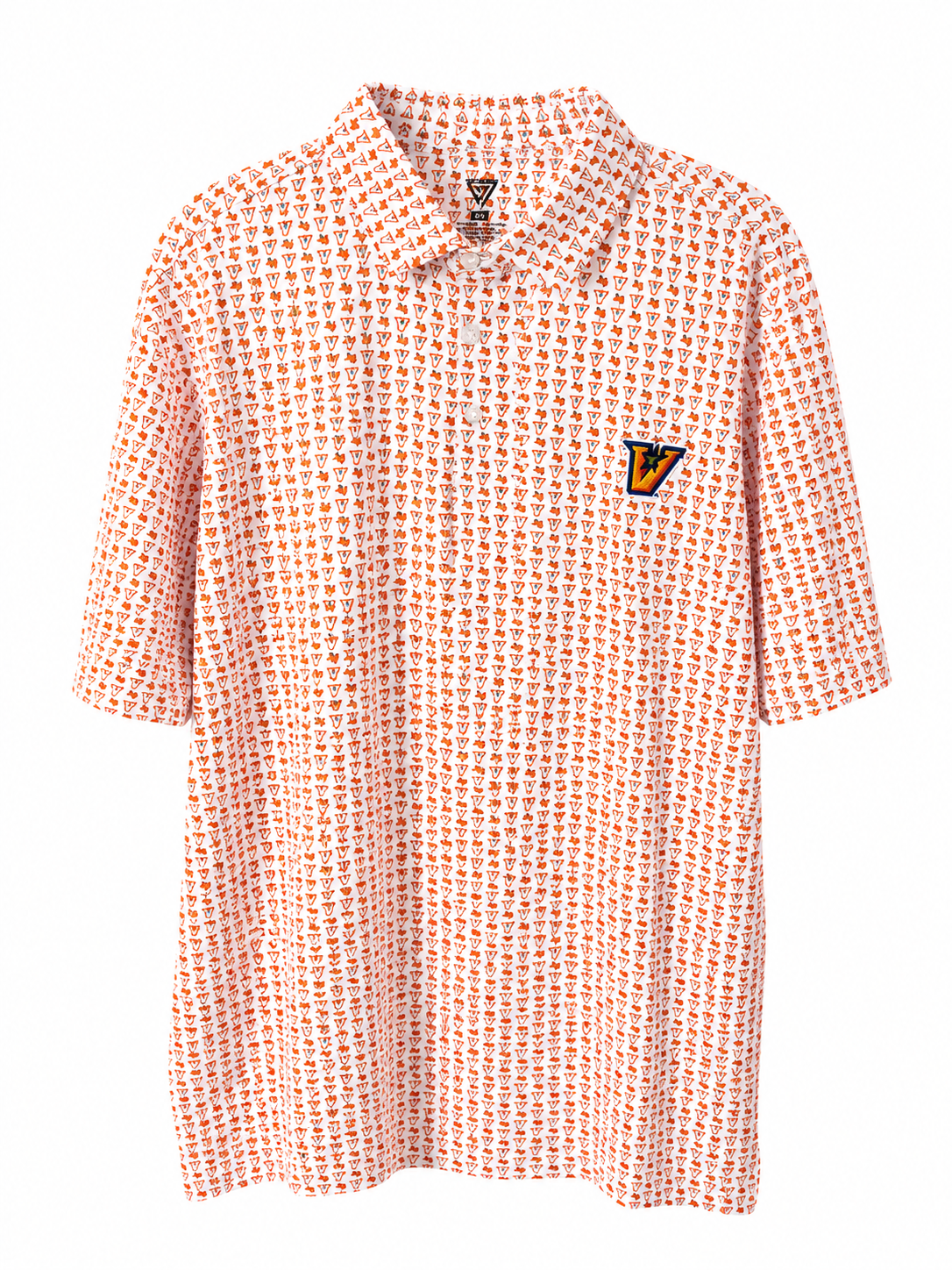 UTRGV All Print White Polo
