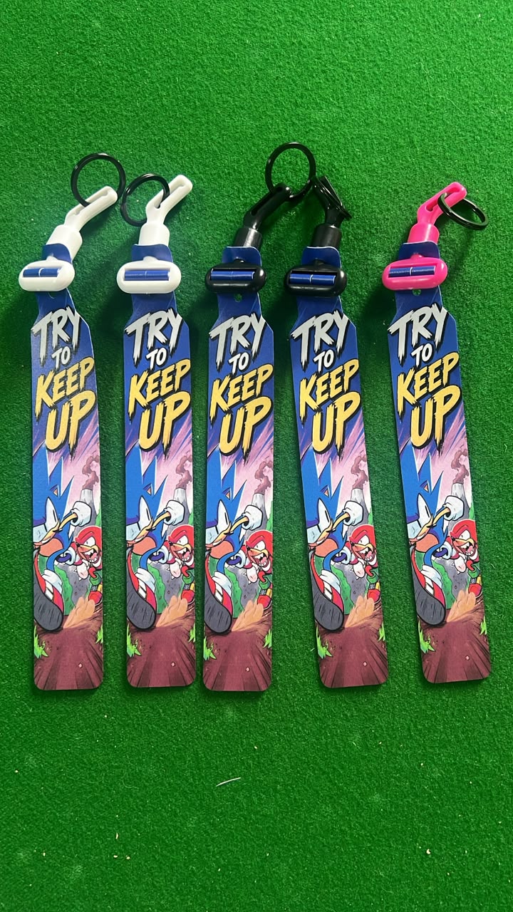 Keychain Try to Keep Up Pop Flag